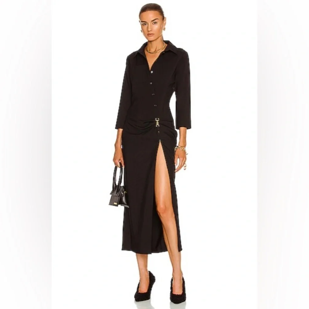 NWT Jacquemus ‘La Robe Jocou’ Midi Shirt Dress Tan/Beige FR44/ US12 $840 Retail - Picture 6 of 14